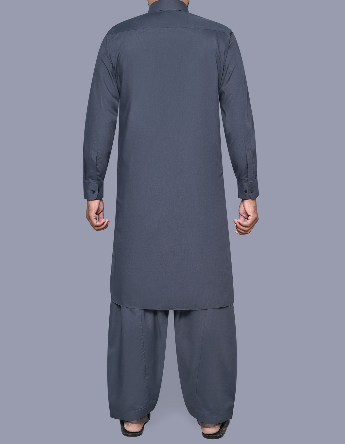 Grey Plain Kameez Shalwar KS2529S-L