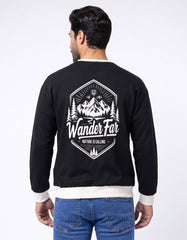 Black Explorer Graphic Relaxed Sweatshirt