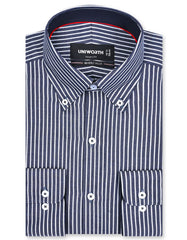 Stripe Navy Tailored Smart Fit Shirt FS2823SF-14.5