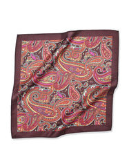 Rust Paisley Pocket Square