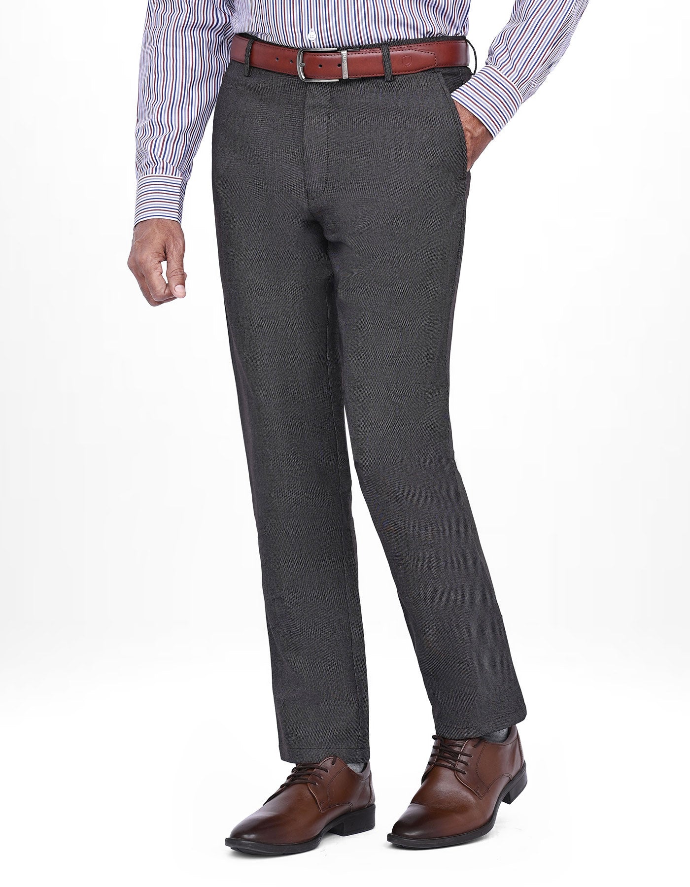 Chocolate Smart Fit Cotton Trouser FTC2552S-32