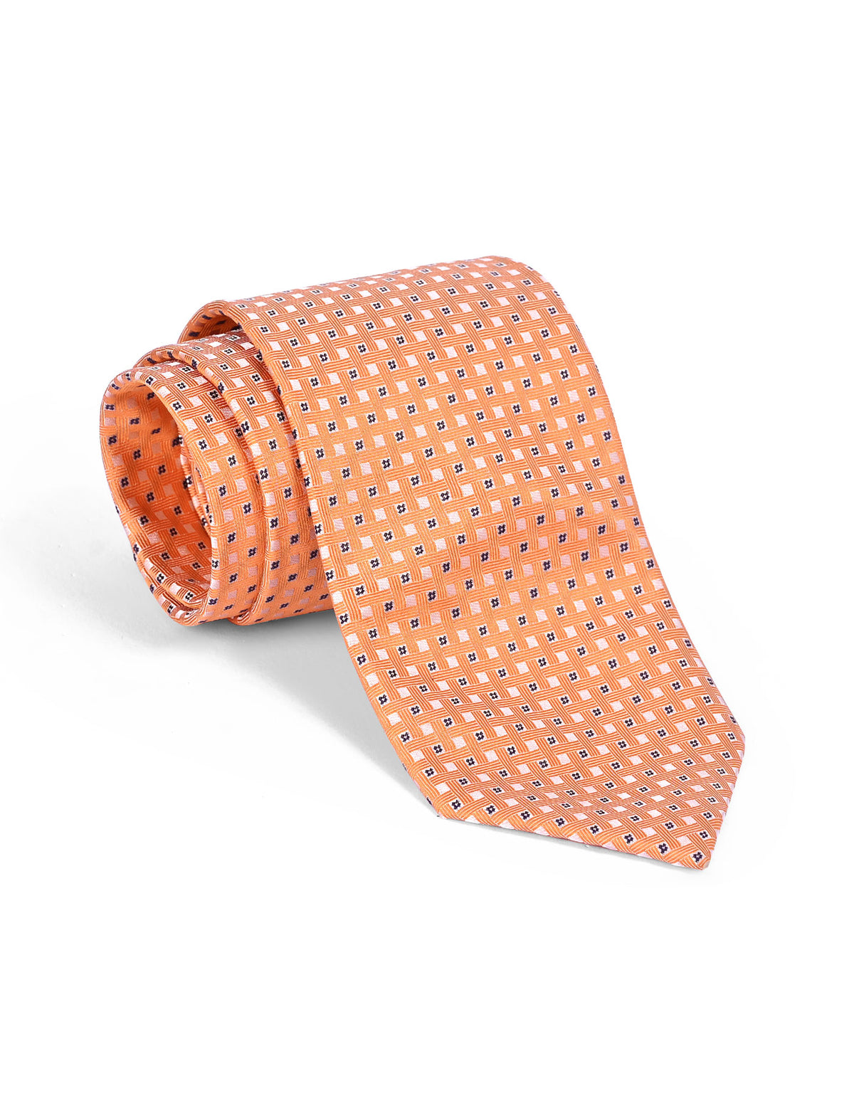 Orange Geometric Tie