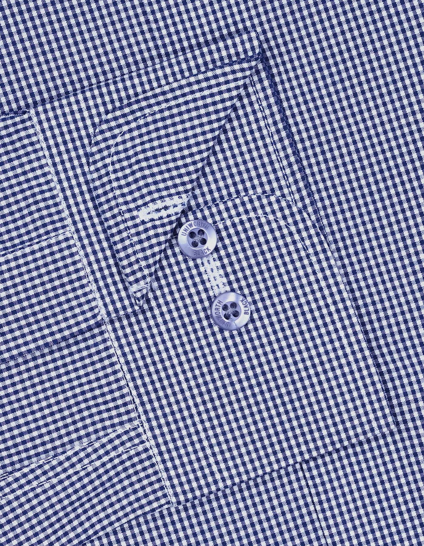 Check Navy Tailored Smart Fit Shirt FS2938-1SF-15.5