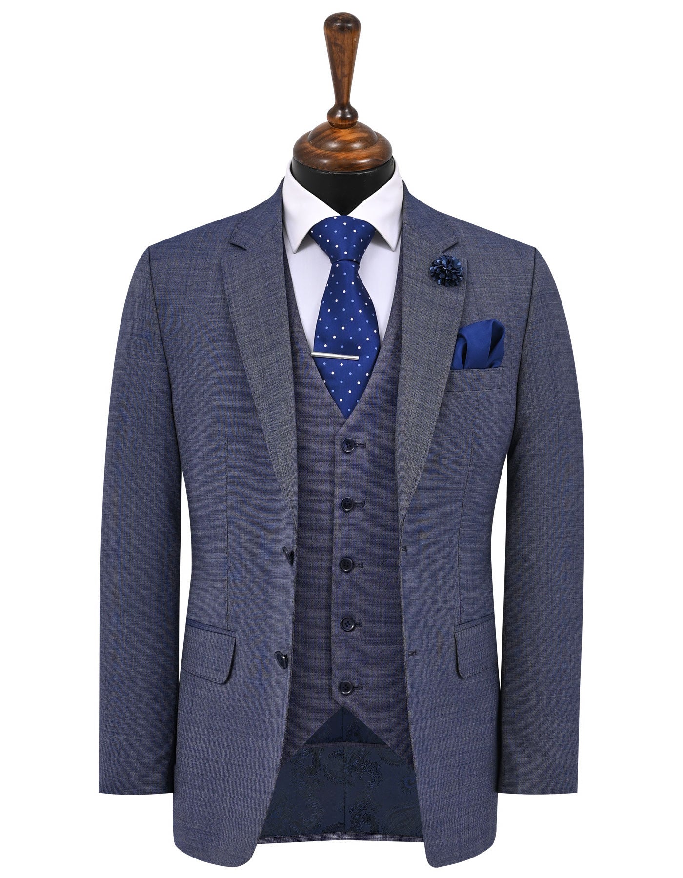 Blue Plain Suit ST2742C-34