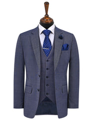 Blue Plain Suit ST2742C-34