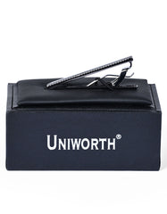 Gun Metallic Texture Tie Pin