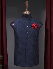 Designer Waist Coat Navy S 1PAJWC827-2 Uniworth Designer Waist Coat 1PAJWC827-2-S