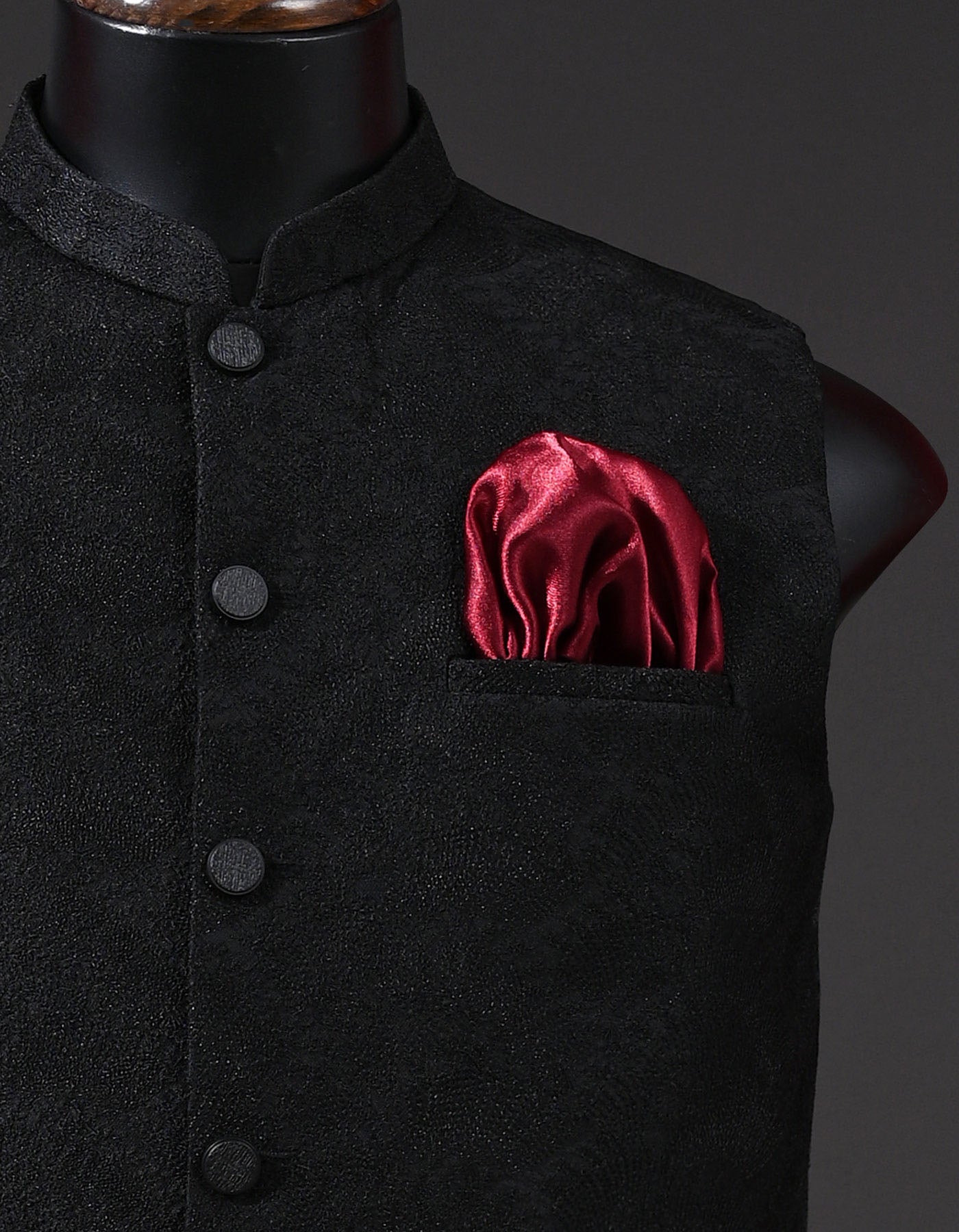 Designer Waist Coat Black M 1PAJWC828-1 Uniworth Designer Waist Coat 1PAJWC828-1-M