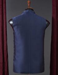 Designer Waist Coat Navy L 1PAJWC828-2 Uniworth Designer Waist Coat 1PAJWC828-2-L