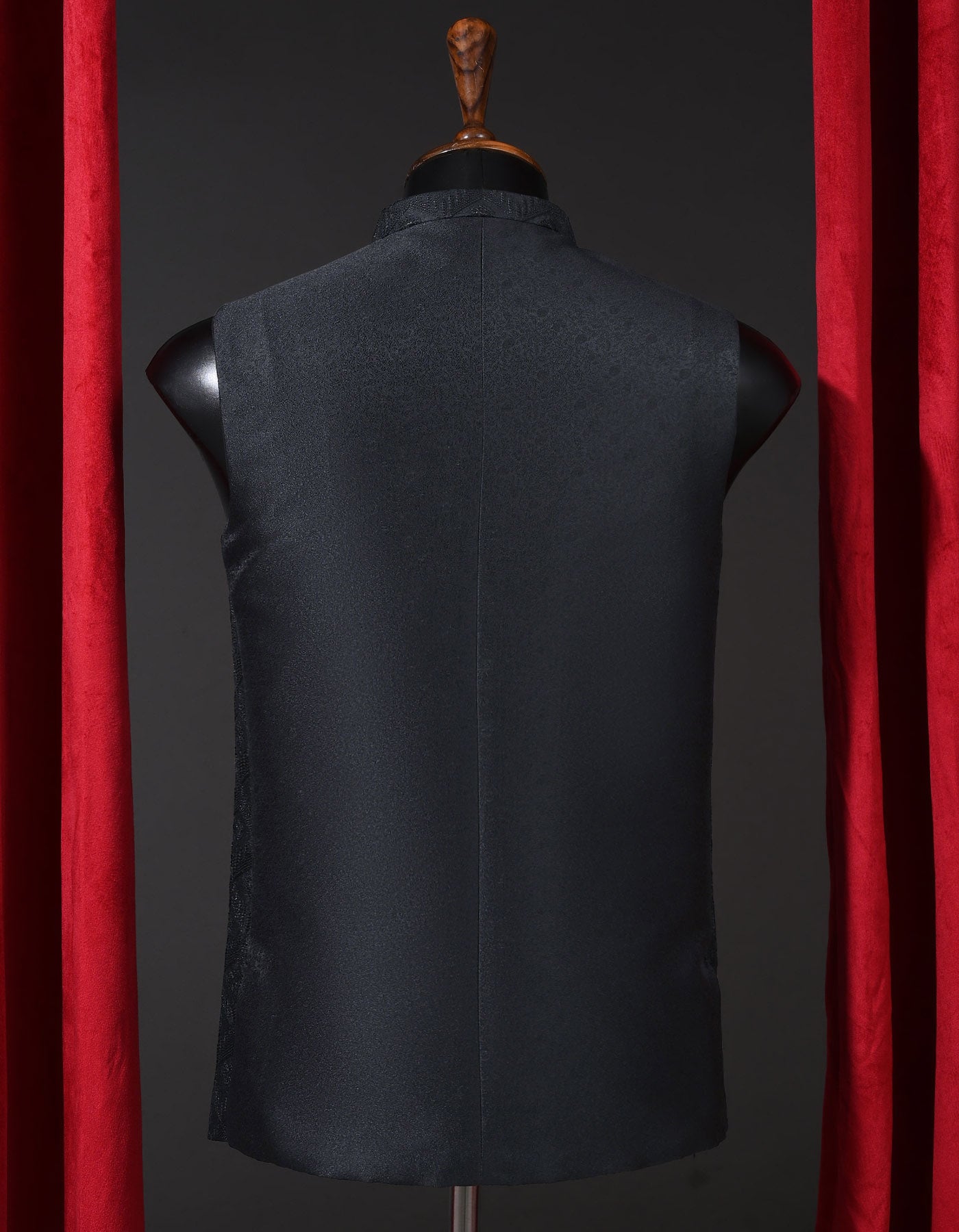 Designer Waist Coat Black L 1PAJWC829-1 Uniworth Designer Waist Coat 1PAJWC829-1-L