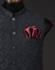 Designer Waist Coat Black M 1PAJWC829-1 Uniworth Designer Waist Coat 1PAJWC829-1-M