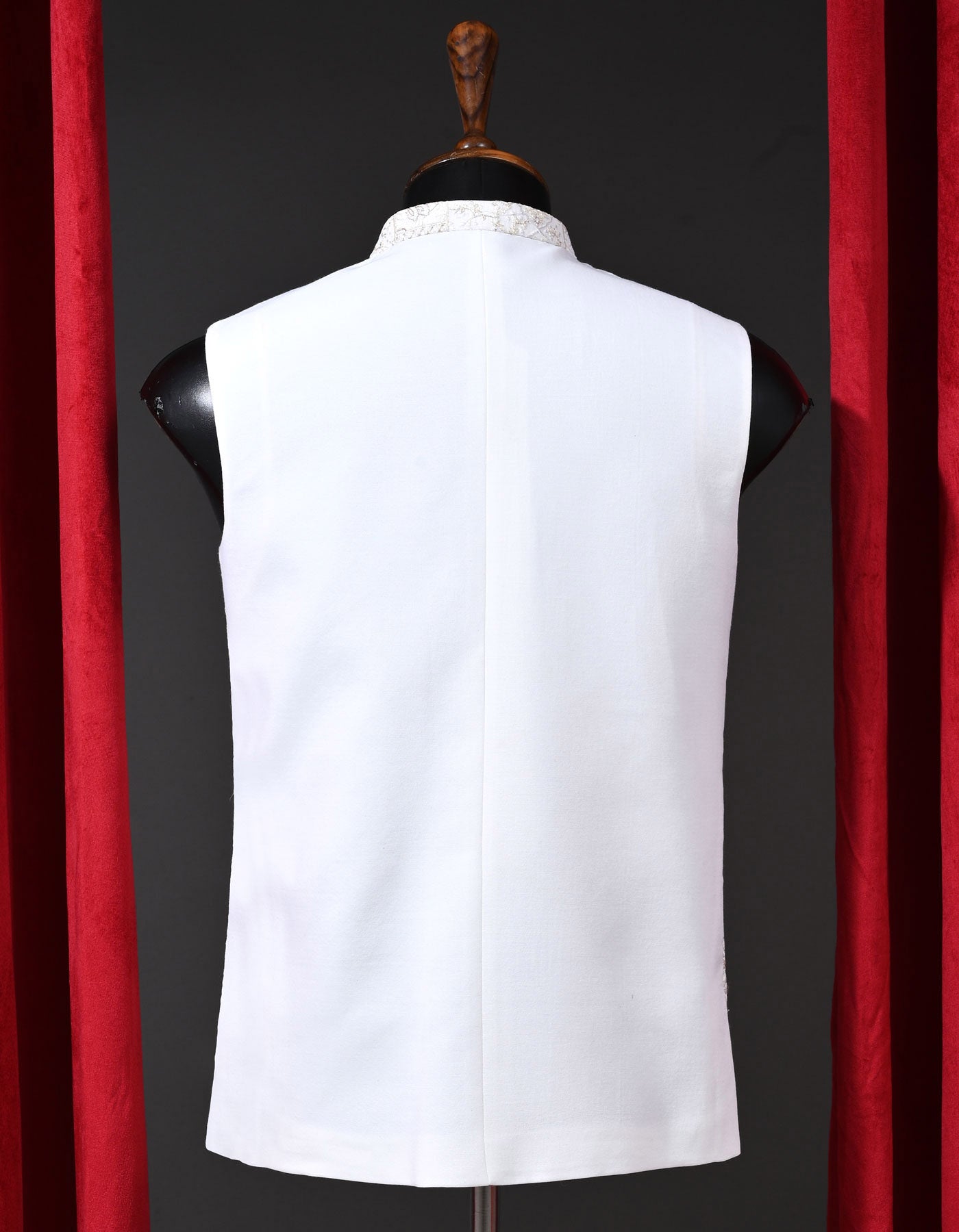 Designer Waist Coat Off White L 1PAJWC830-1 Uniworth Designer Waist Coat 1PAJWC830-1-L