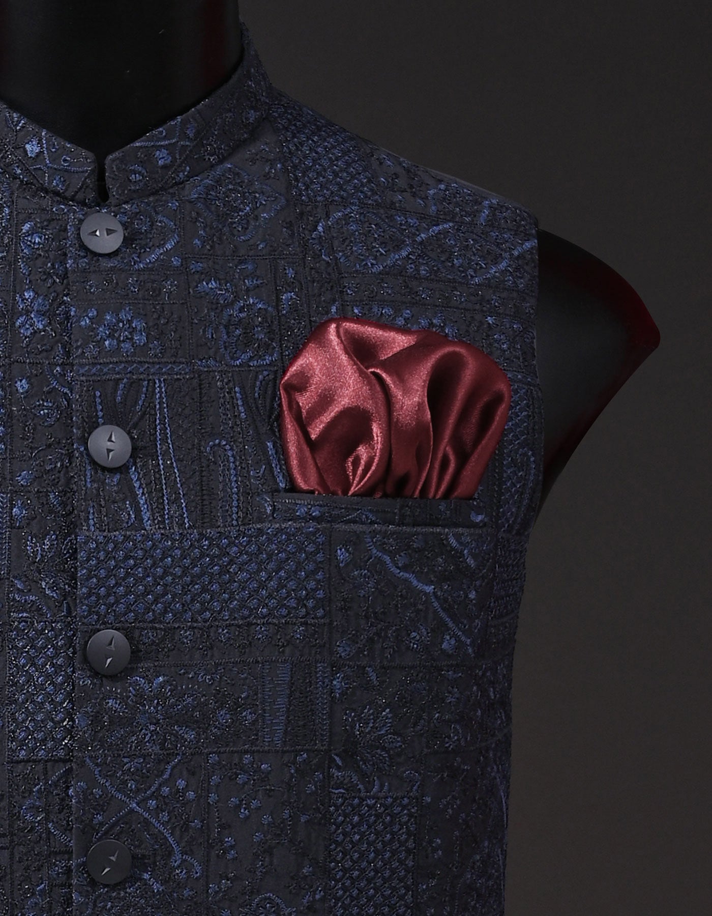 Designer Waist Coat Black M 1PAJWC830-2 Uniworth Designer Waist Coat 1PAJWC830-2-M