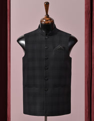 Designer Waist Coat Black S 1PAJWC834-1 Uniworth Designer Waist Coat 1PAJWC834-1-S