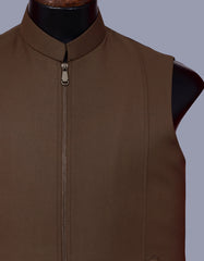 Designer Waist Coat Brown M 1PAJZP836-2 Uniworth Designer Waist Coat 1PAJZP836-2-M