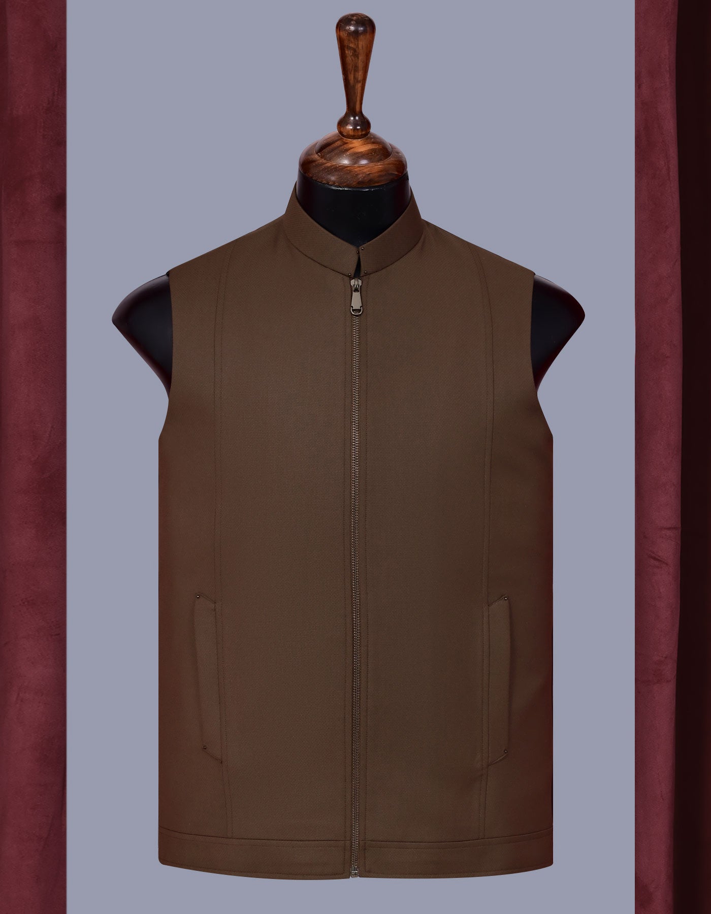 Designer Waist Coat Brown S 1PAJZP836-2 Uniworth Designer Waist Coat 1PAJZP836-2-S