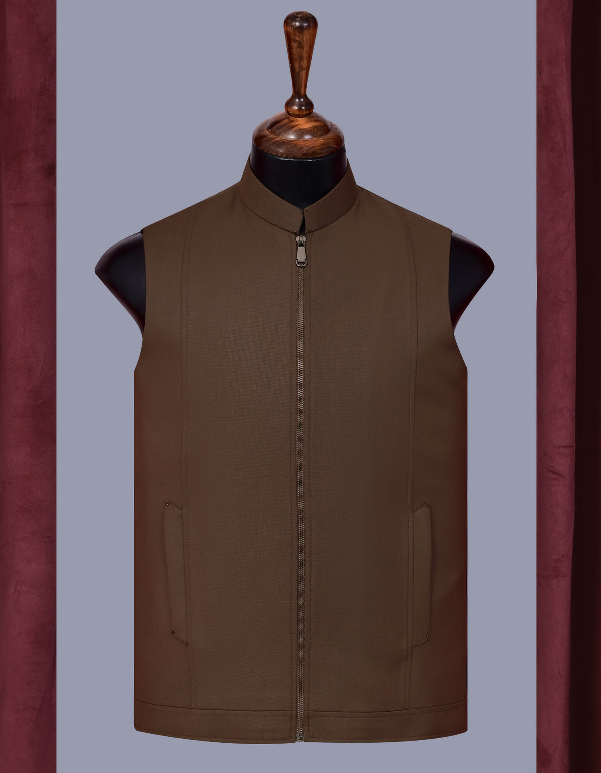 Designer Waist Coat Brown S 1PAJZP836-2 Uniworth Designer Waist Coat 1PAJZP836-2-S