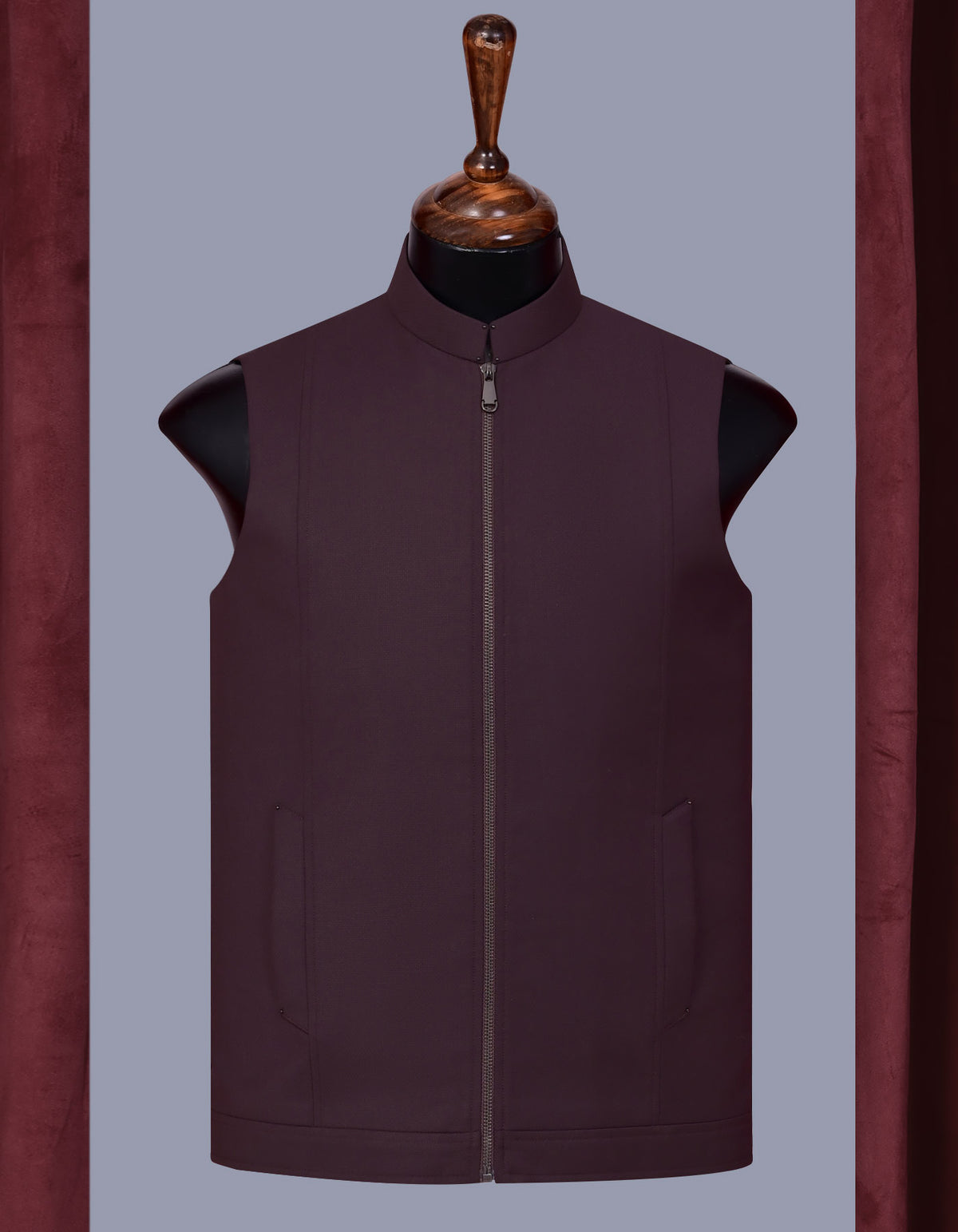 Designer Waist Coat Maroon S 1PAJZP836-4 Uniworth Designer Waist Coat 1PAJZP836-4-S