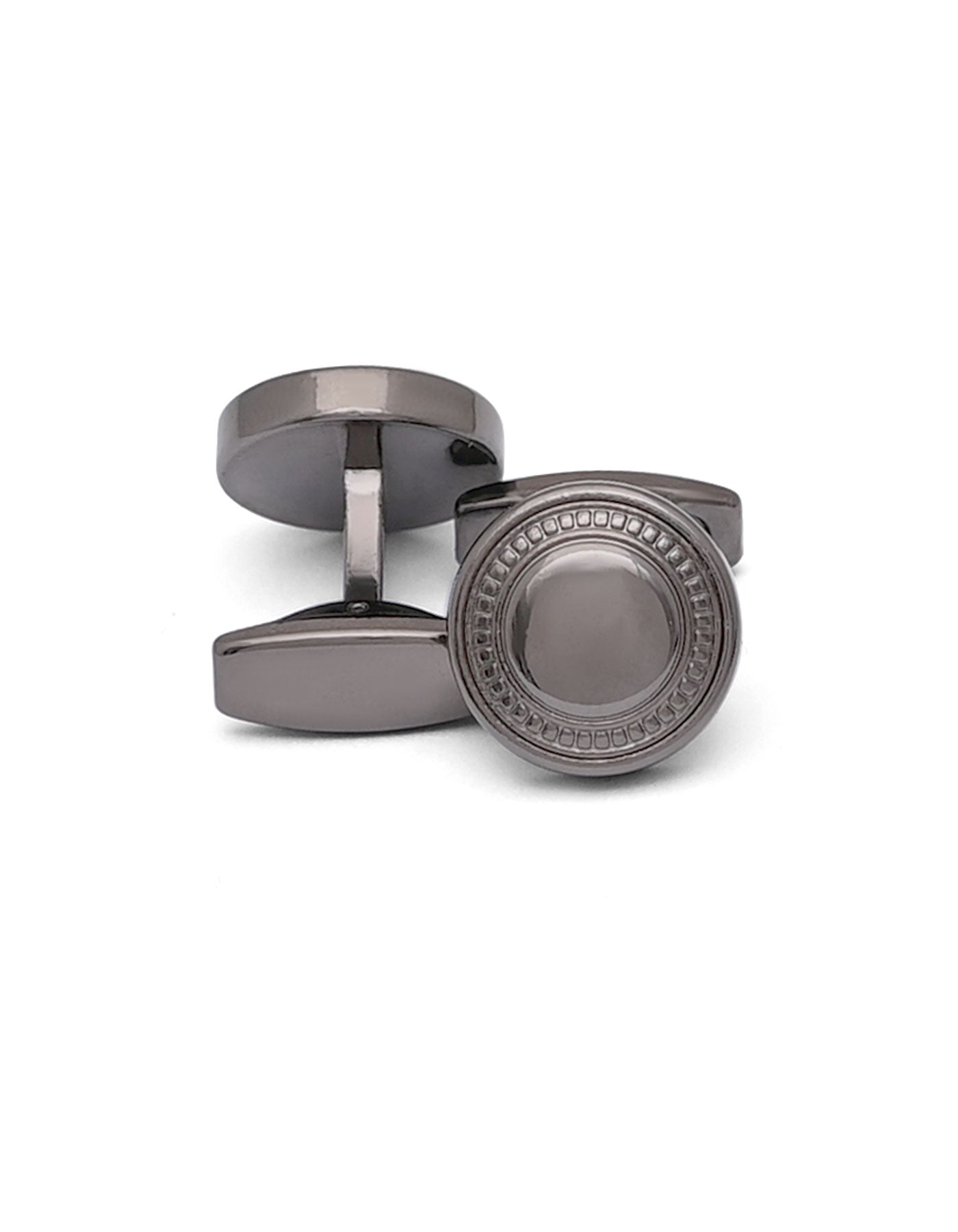 Gun Metalic Circle Cufflink