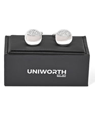 Silver Circle Cufflink