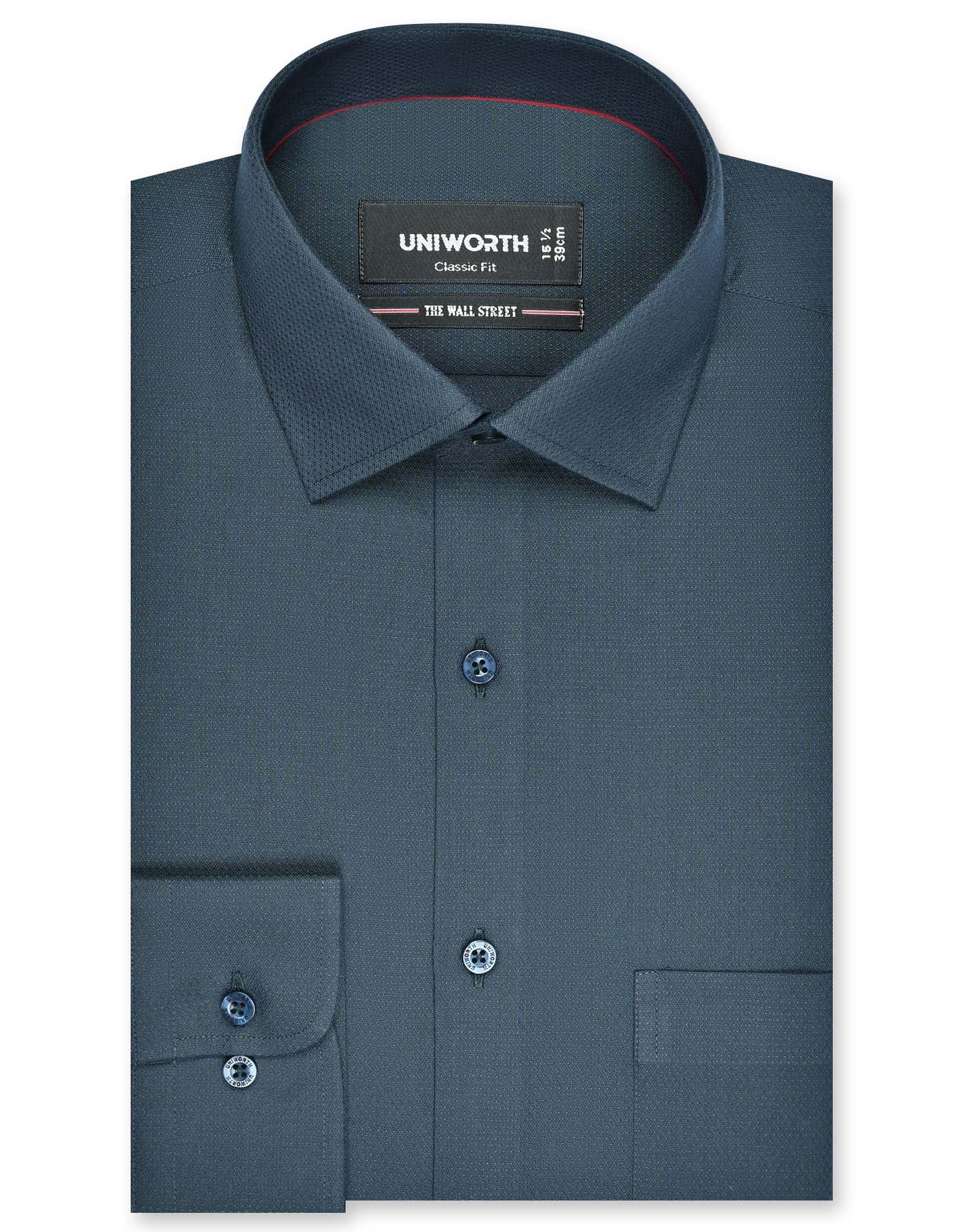 Self Green Tailored Smart Fit Shirt FS20447SF-14.5