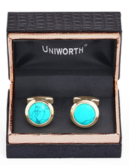 Ferozi Circle Cufflink