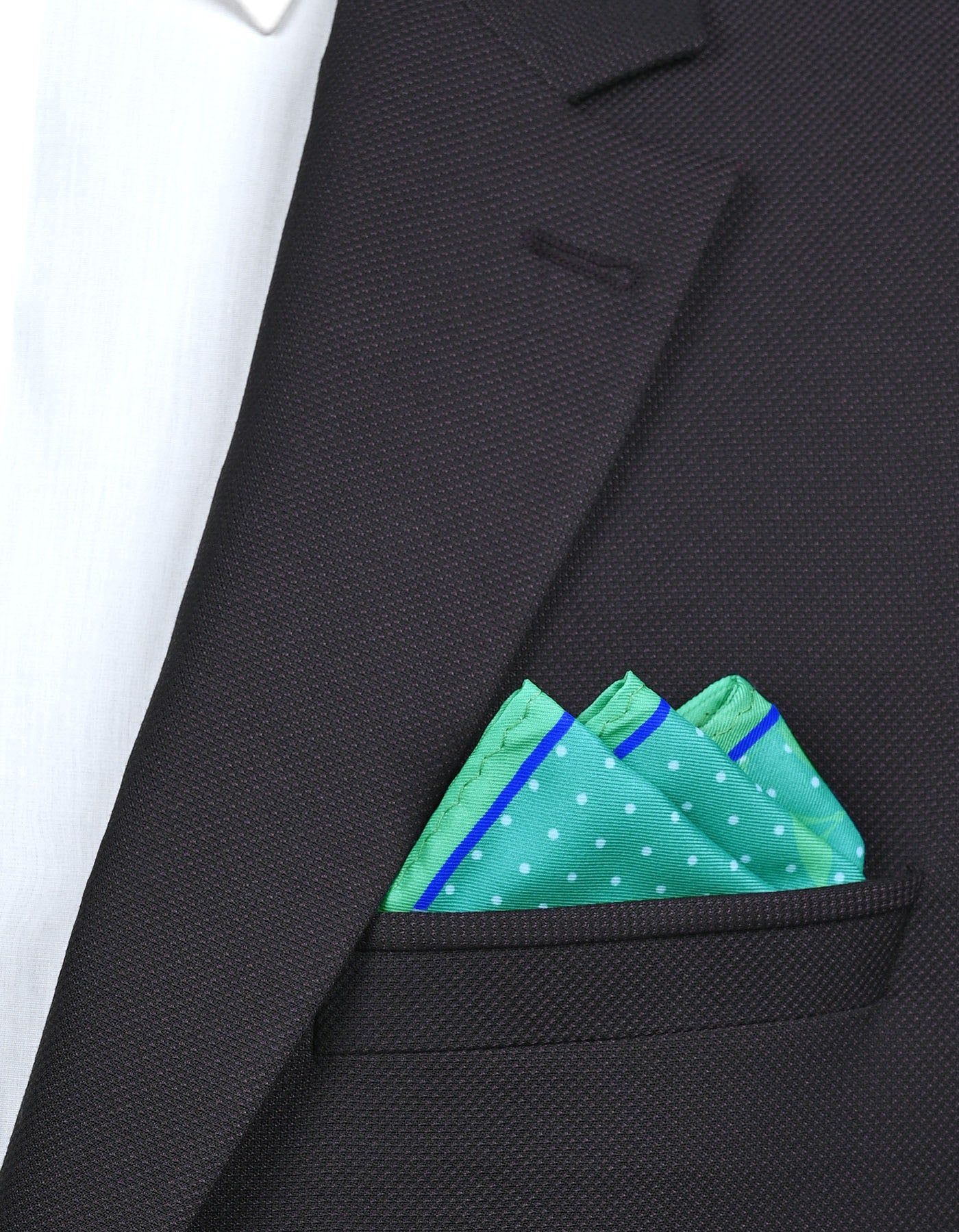 Sea Green Plain Pocket Square