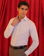 Check Blue Tailored Smart Fit Shirt FS1069SF-14.5