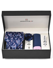 Navy Floral Men Accessories Box