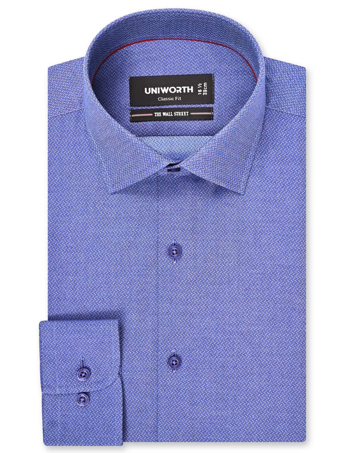 Self D Blue Classic Fit Shirt FS20502RF-14.5