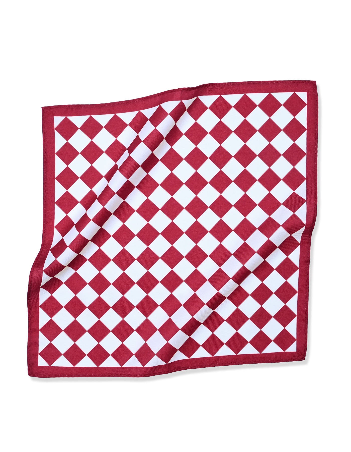 Red Geometric Pocket Square