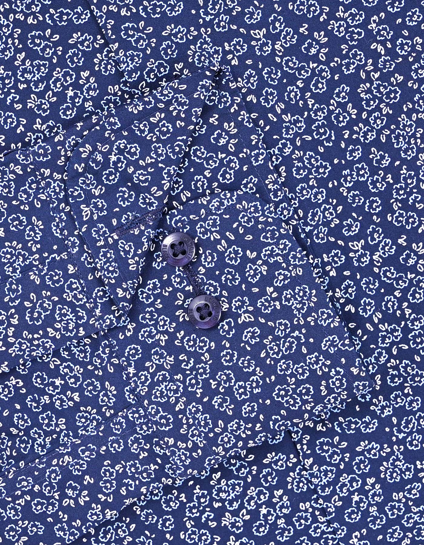 Printed Navy Tailored Smart Fit Shirt FS870-1SF-14.5