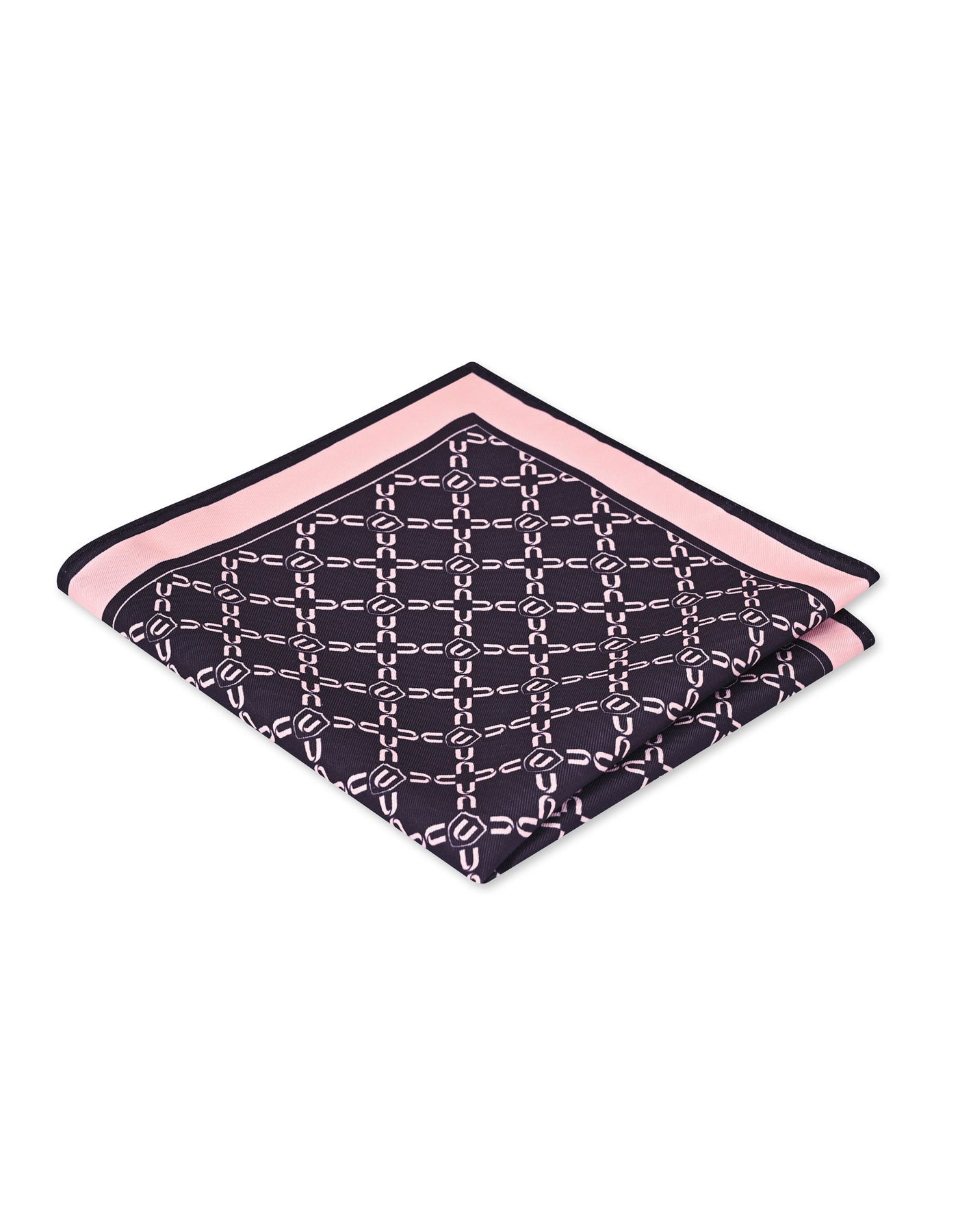Black Geometric Pocket Square