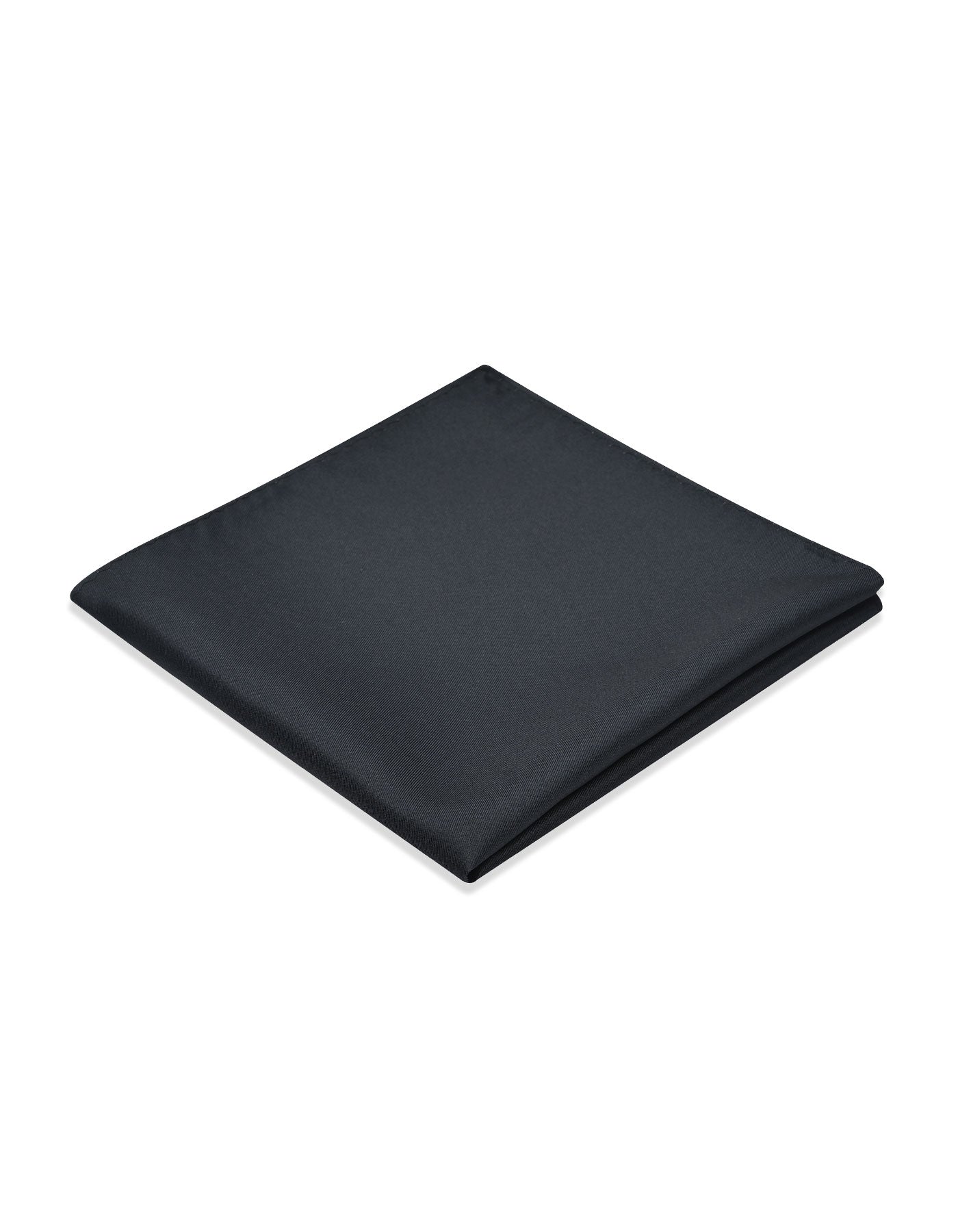 Black Plain Pocket Square