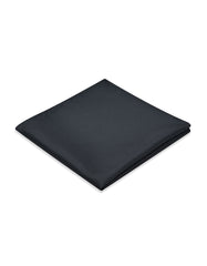 Black Plain Pocket Square