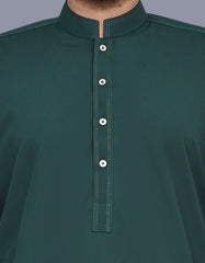 D Green Plain Kameez Shalwar KS2564S-S