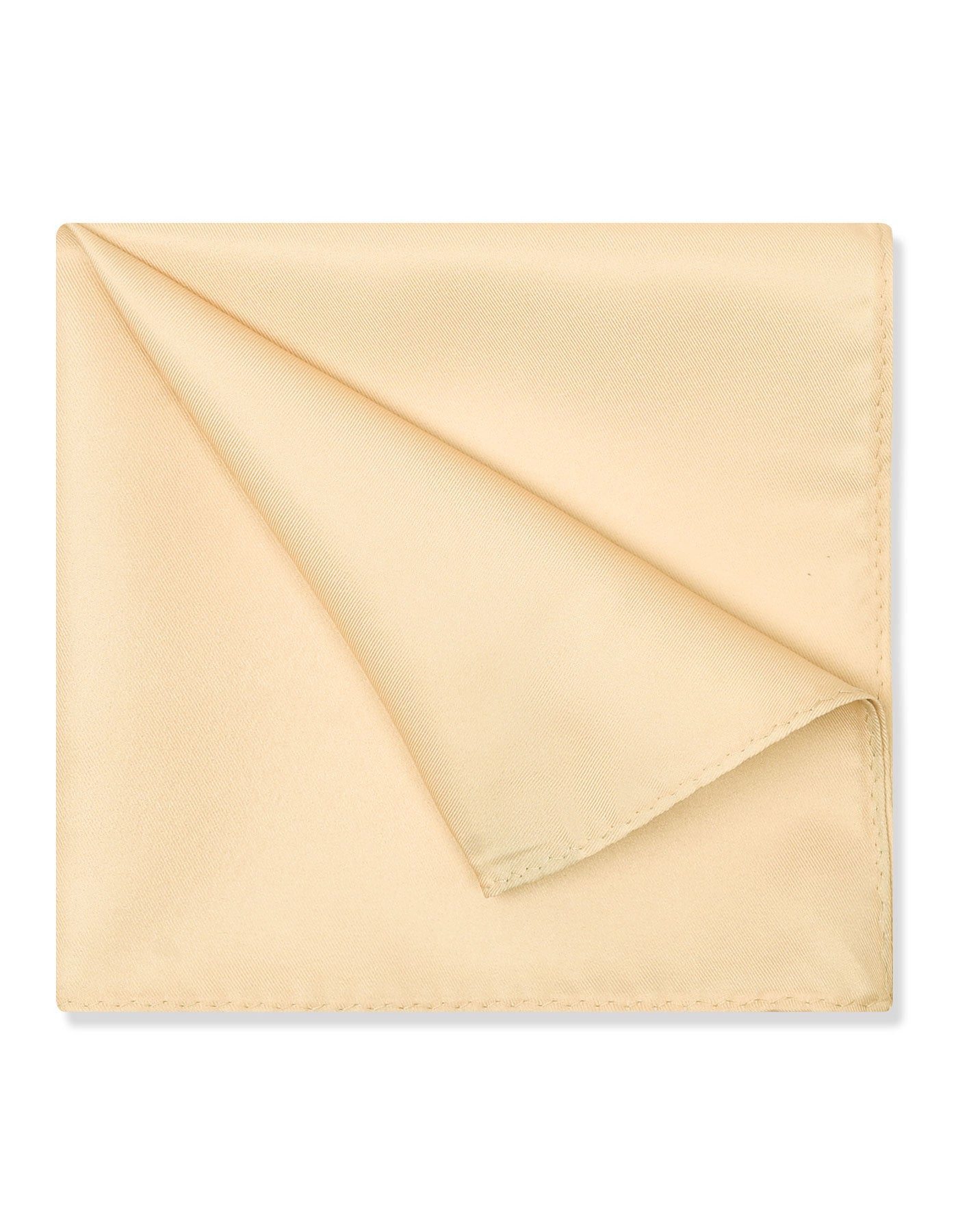 Cream Plain Pocket Square