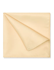 Cream Plain Pocket Square
