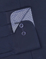 Plain Navy Tailored Smart Fit Shirt FS1601-4SF-15.5