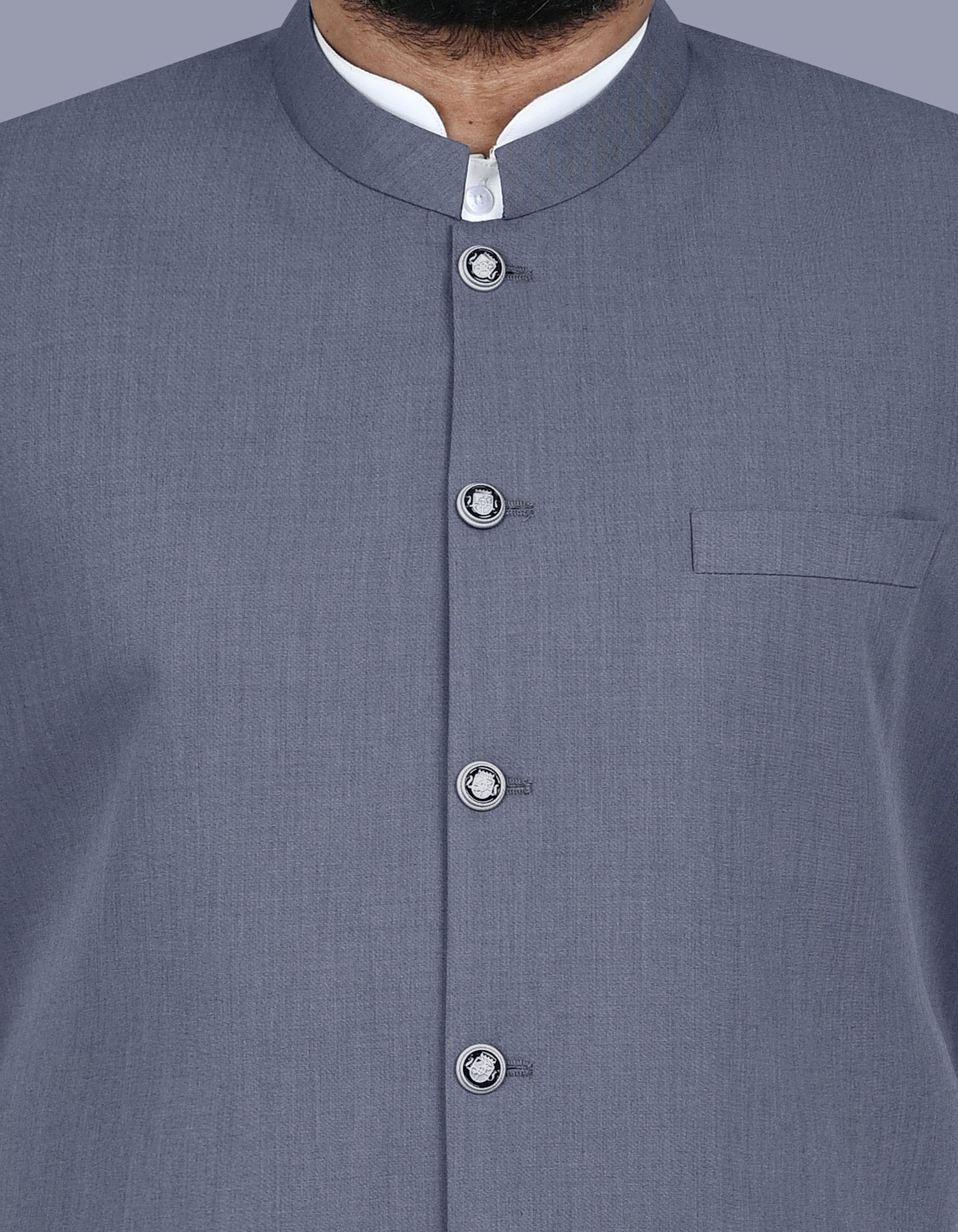 Grey Plain Waist Coat WC2503-5C-36