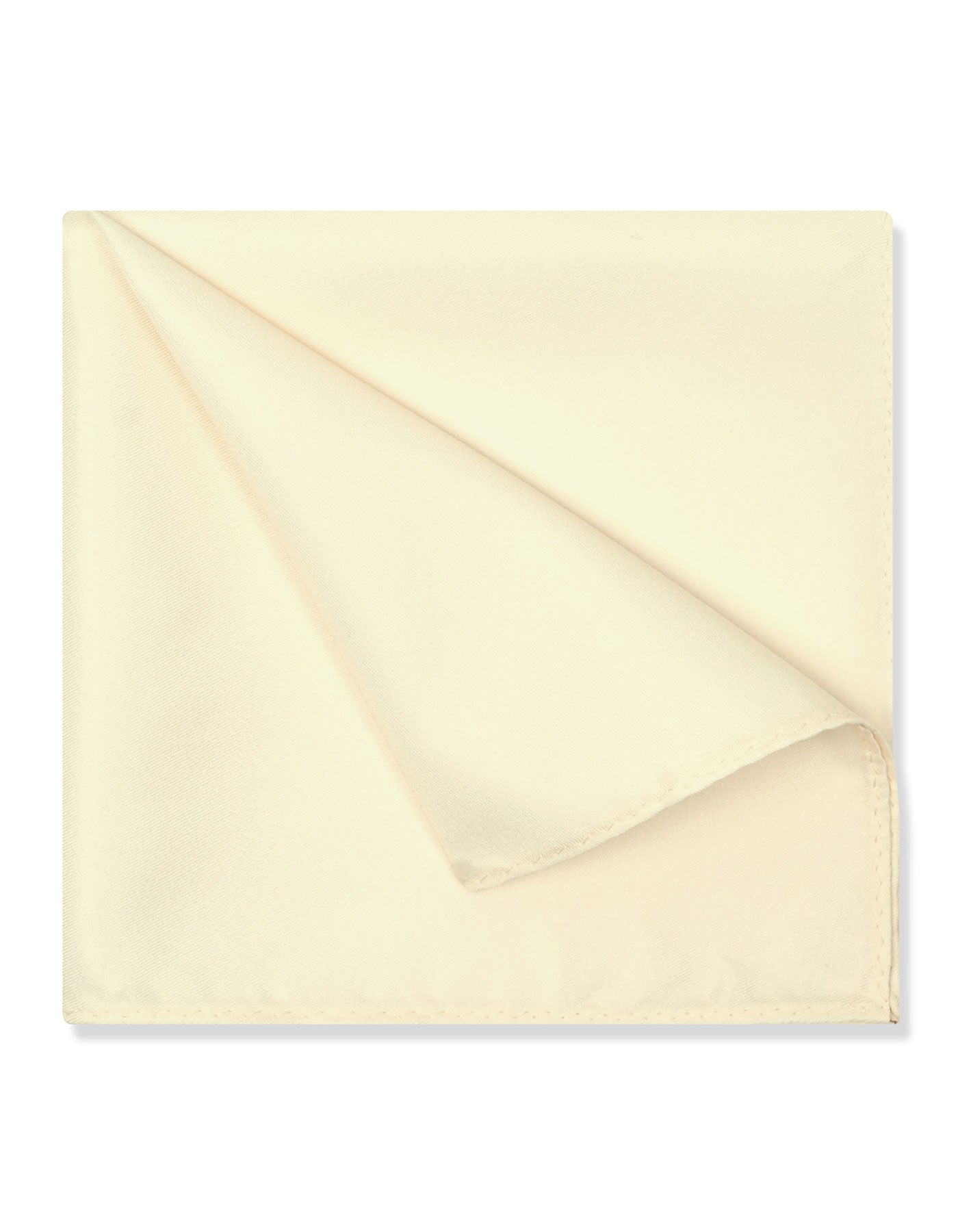Beige Plain Pocket Square