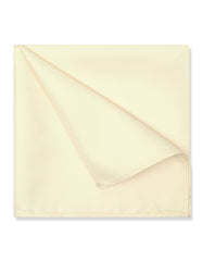 Beige Plain Pocket Square