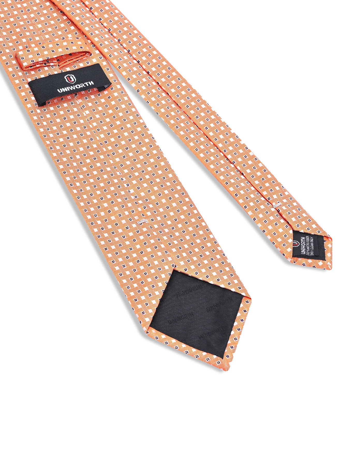 Orange Geometric Tie