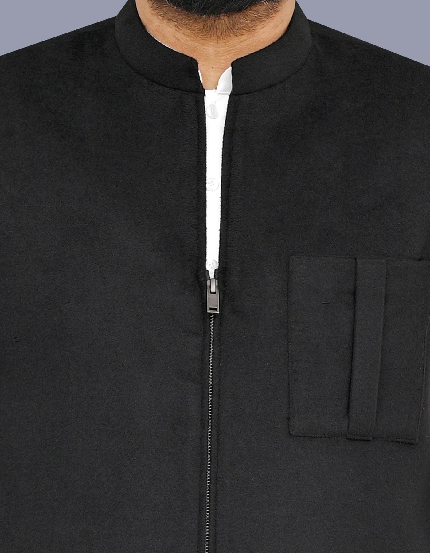 Black Plain Waist Coat WC2619S-36