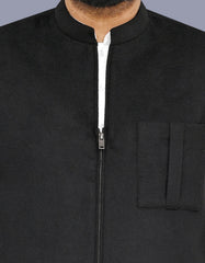 Black Plain Waist Coat WC2619S-36