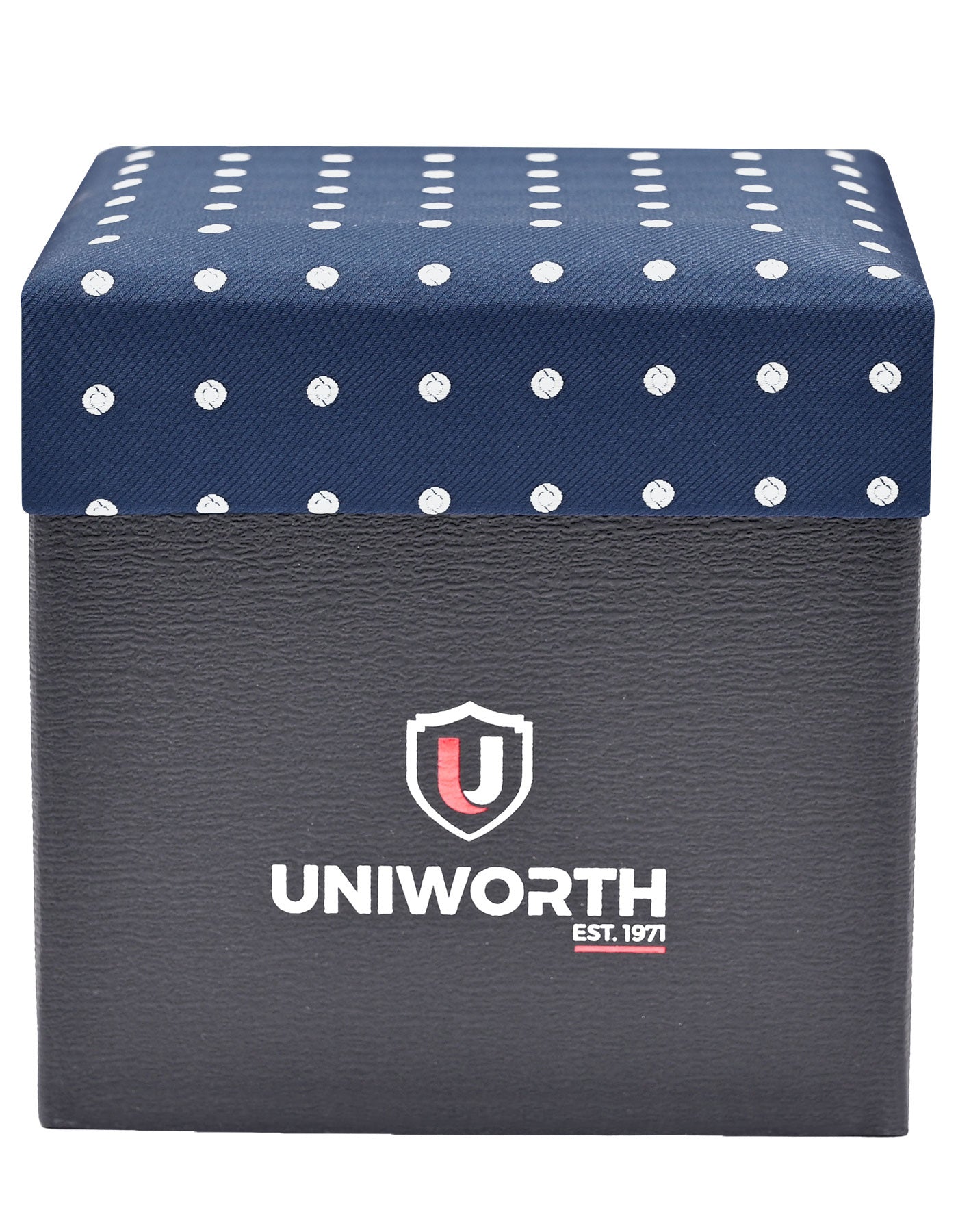 Navy Dotted Cufflink Tie Set