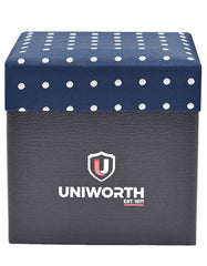 Navy Dotted Cufflink Tie Set