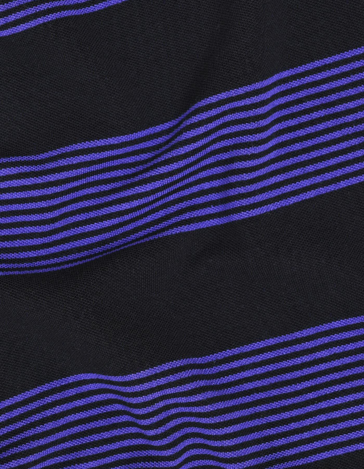 Black Stripe Pique Polo Shirt