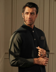 Navy Plain Waist Coat WC2422-1S-38