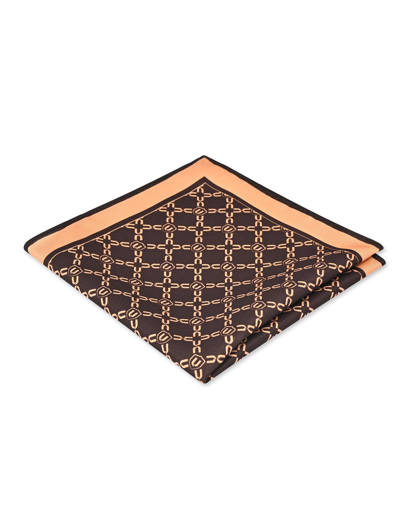 Chocolate Geometric Pocket Square